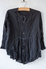 Patchwork Collarless Top