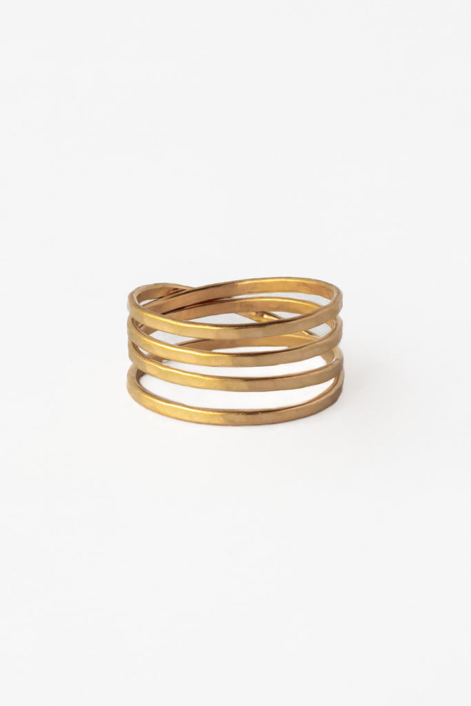 Hammered Quad Ring