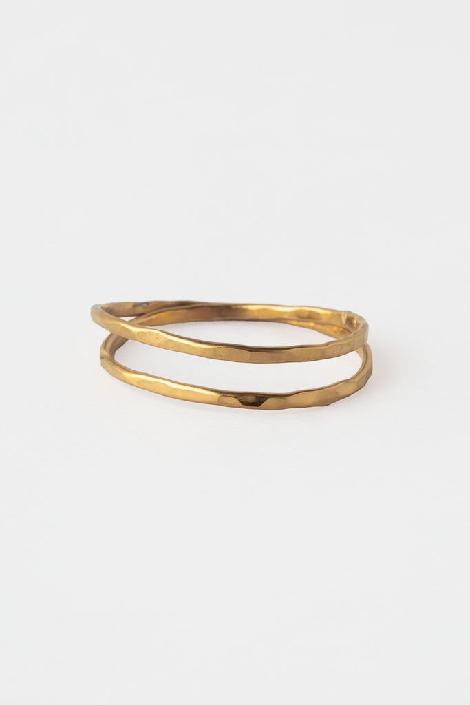 Hammered Double Ring