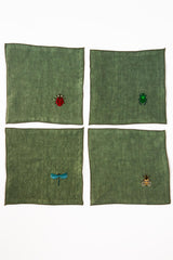 Insect Emb Cocktail Napkins