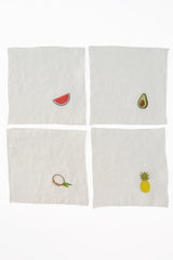Fruit Emb Cocktail Napkins