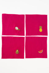 Fruit Emb Cocktail Napkins