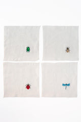 Insect Emb Cocktail Napkins