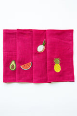 Fruit Emb Cocktail Napkins