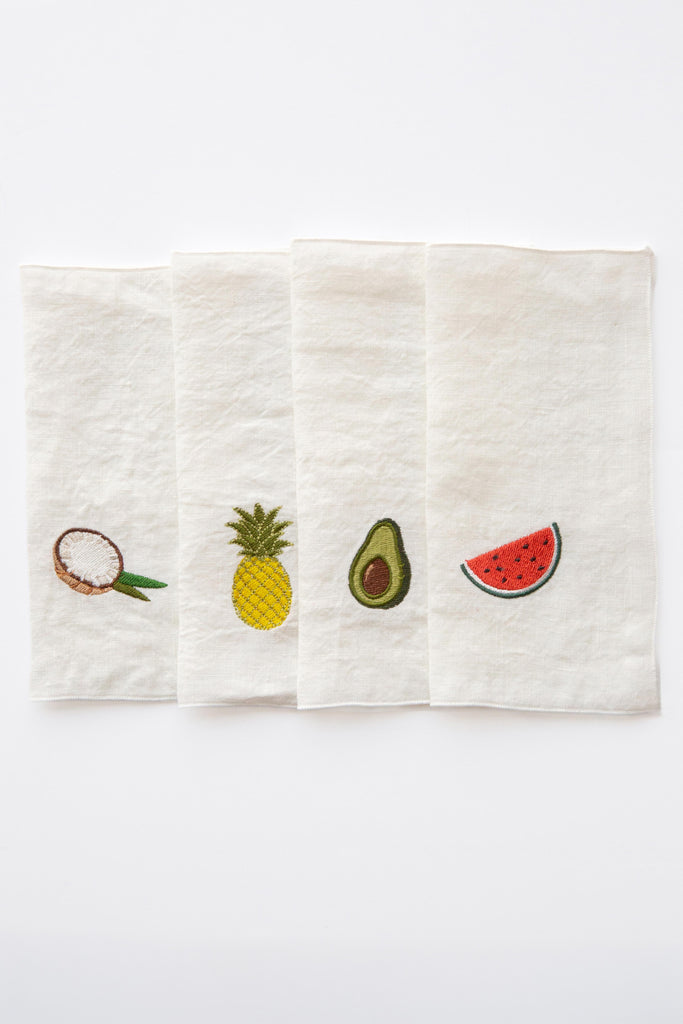 Fruit Emb Cocktail Napkins