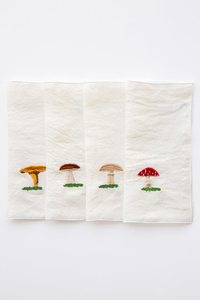Funghi Emb Cocktail Napkins