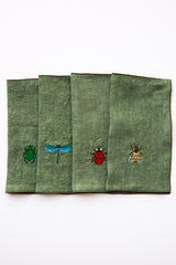 Insect Emb Cocktail Napkins