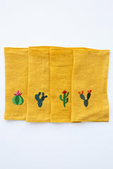 Cactus Emb Cocktail Napkins