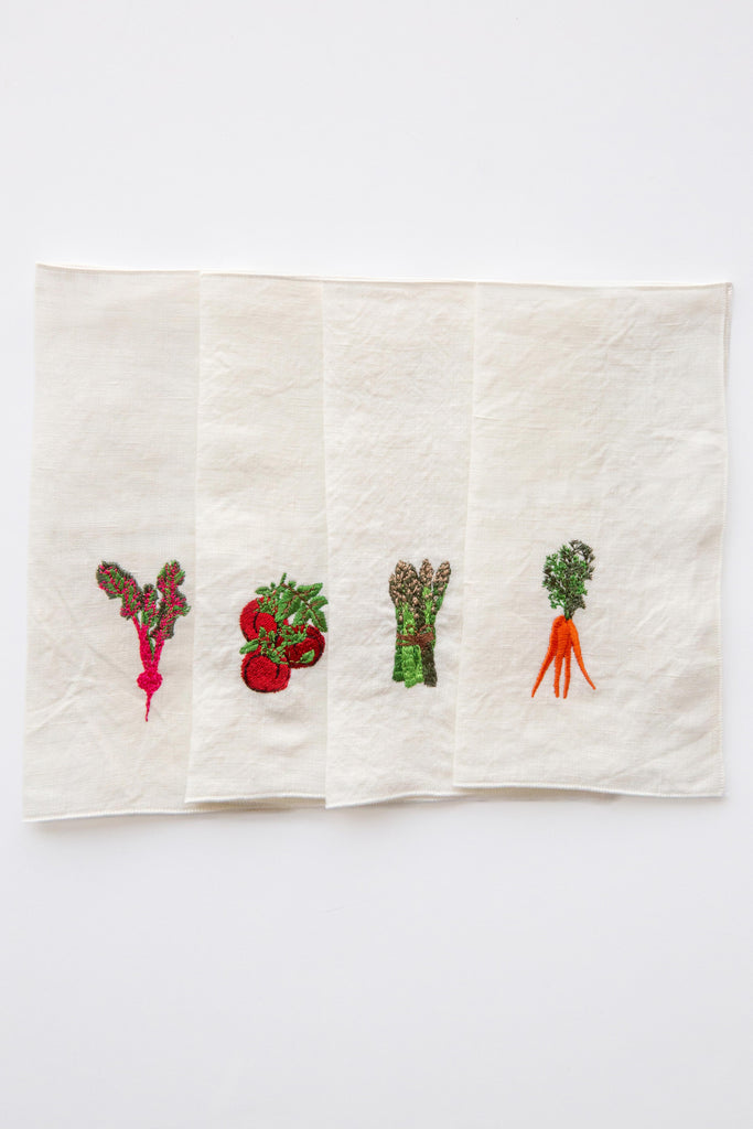 Vegetable Emb Cocktail Napkins