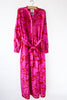 Tuxedo Flower Silk Dress