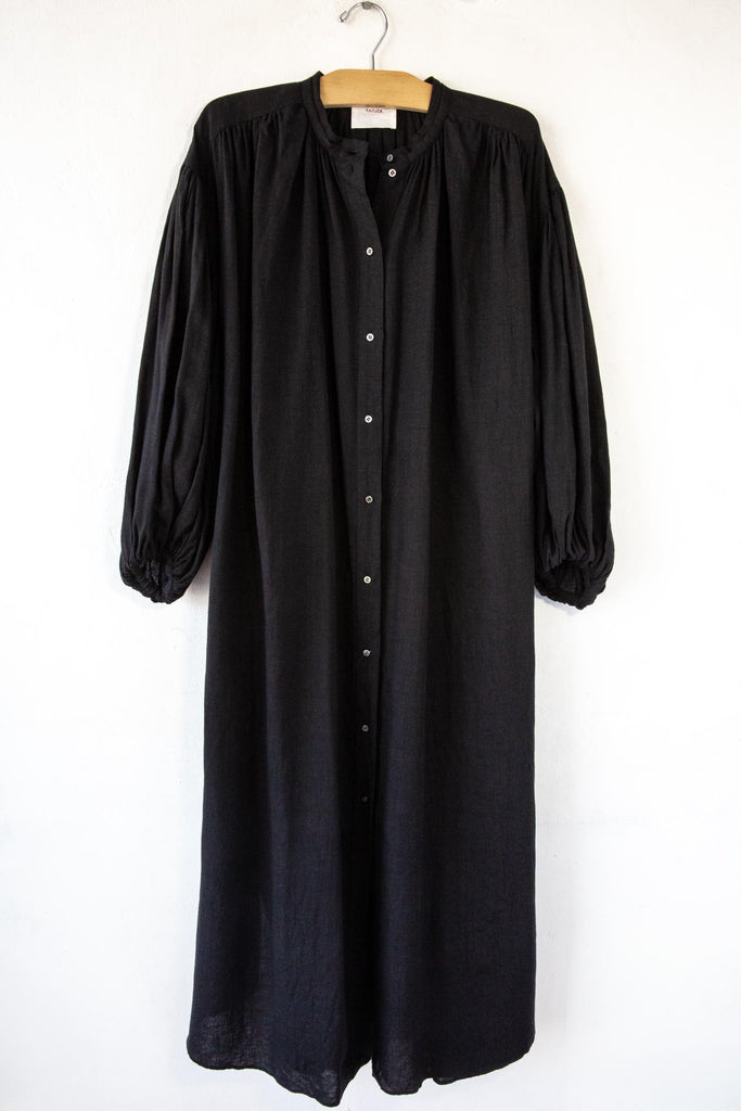Linen Gather LS Dress
