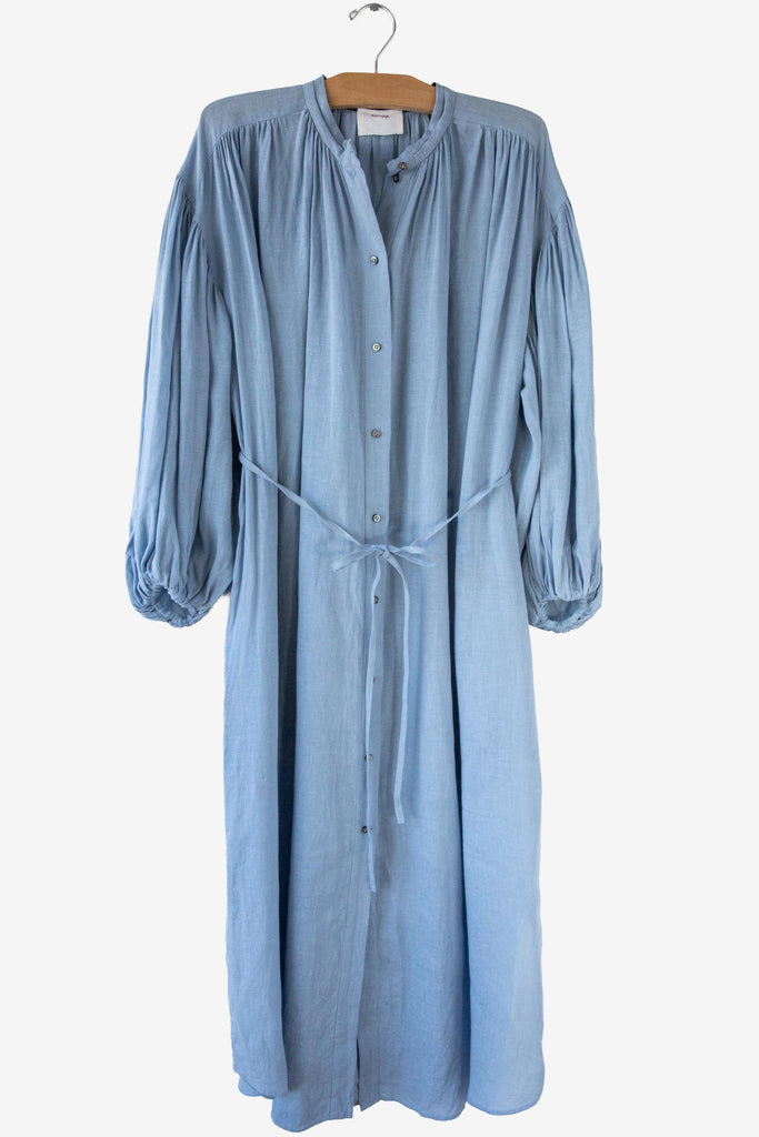 Linen Gather LS Dress