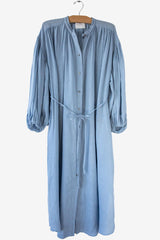 Linen Gather LS Dress