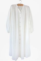 Linen Gather LS Dress