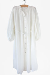 Linen Gather LS Dress