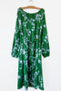 Big Flower Boatneck Dress