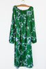 Big Flower Boatneck Dress
