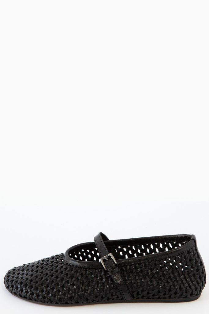 Leather Mesh Mary Jane