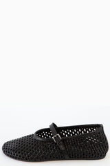 Leather Mesh Mary Jane