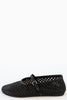 Leather Mesh Mary Jane