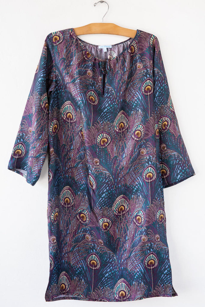 Liberty Peacock Bell Slv Dress