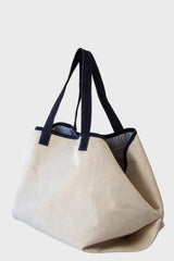 Canvas/Seersucker Basket Tote