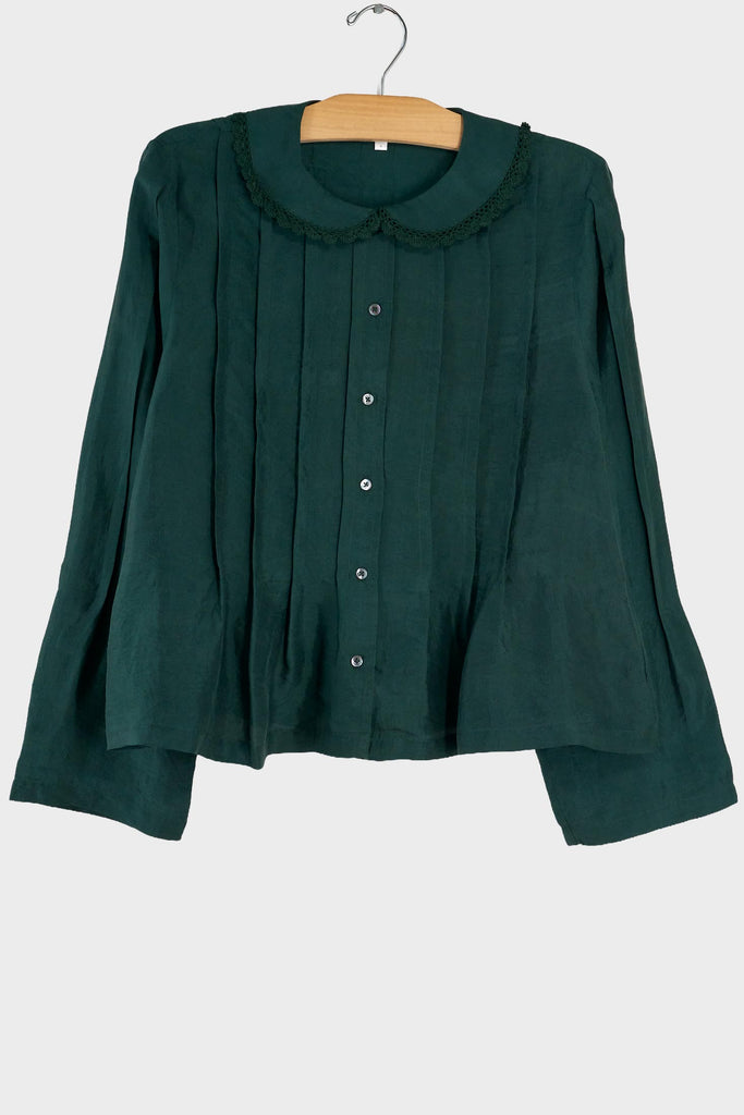 Aga Silk Pleat Top