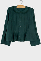 Aga Silk Pleat Top
