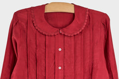 Aga Silk Pleat Top