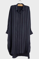 Loose Fit Stripe Shirtdress