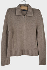 Collared Zip Cardigan