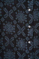 Sheer Emb Button Shirt