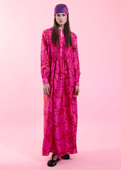 Tuxedo Flower Silk Dress