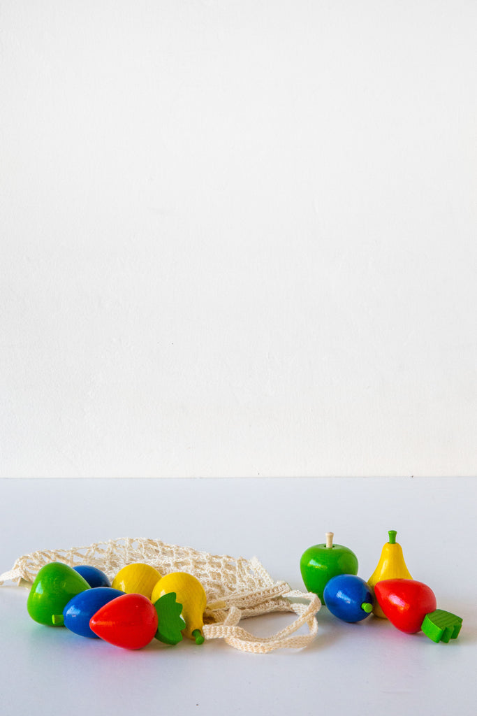Wooden Toy Fruit Shopping Net
