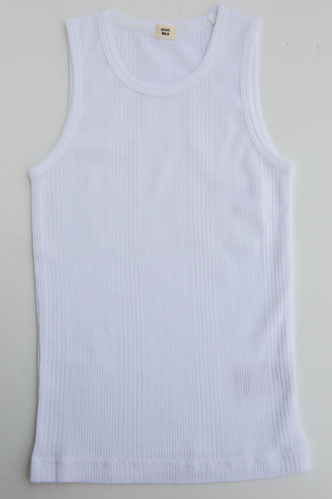 Goat - Milk White Ribbed Tank